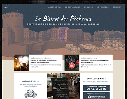 Website for Le Bistrot des Pêcheurs