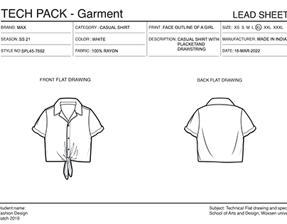 Tech Pack Lead Sheet