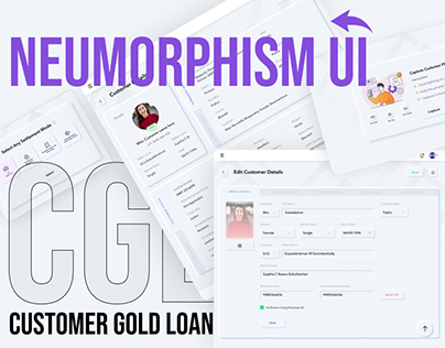 Neumorphism UI Design - CGL Admin side