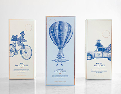 Paris Baguette Packaging Illustrations