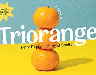 Triorange | Retro Display Font
