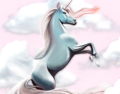 Ilustración digital Unicornio