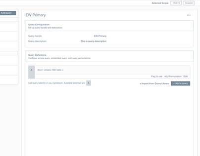 Query Builder Wireframes