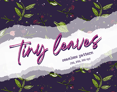 Seamless Pattern - TINY LEAVES