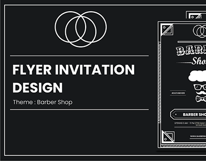 Flyer Invitation Desain Barber Shop