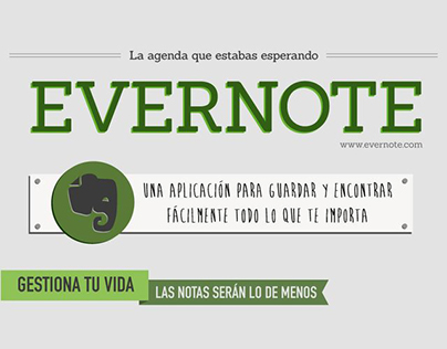 Infografía de la app Evernote