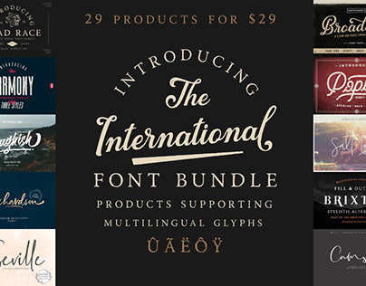 THE INTERNATIONAL FONT BUNDLE - LIMITED TIME ONLY