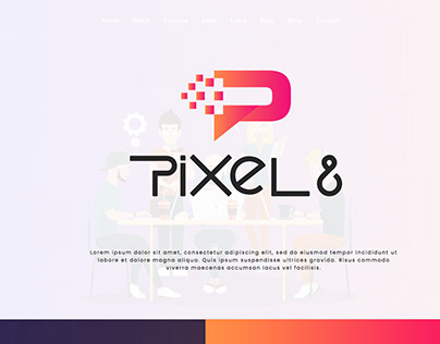 Pixel-8 | Modern Logo & Apps Icon Design
