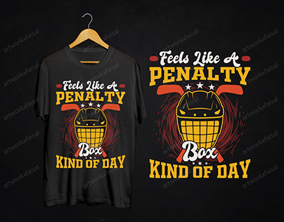 Penalty Funny Hockey T Shirt Design