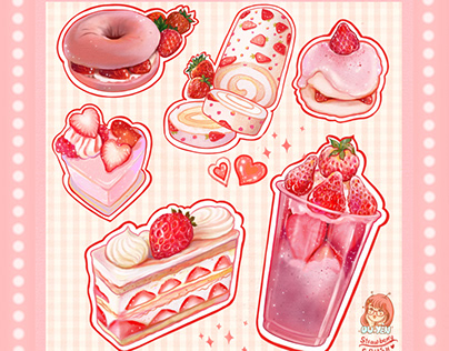 ‘The Strawberry Crush” Stickers Project