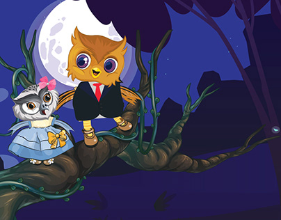 Owl Story Children's Book Illustration