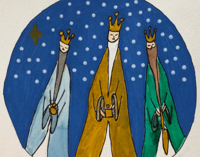 Three Kings Ornament Card
