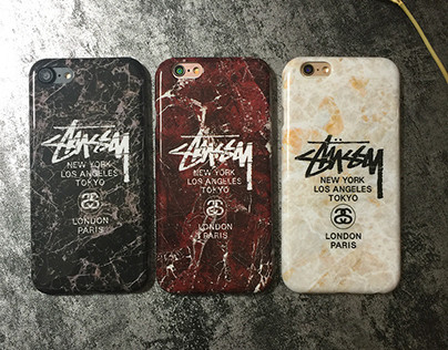 Fashion European Brand Stussy Marble Texture Back Cover