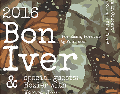 Bon Iver Concert Poster