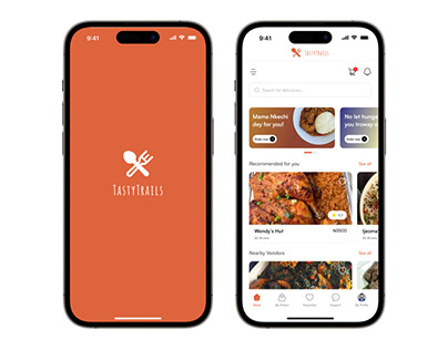 TastyTrails - Food Vendor App Ui and Web Landing Page
