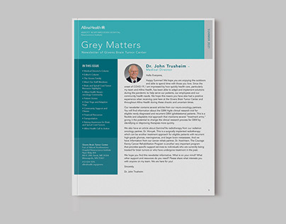 Grey Matters Newsletter for Allina Health