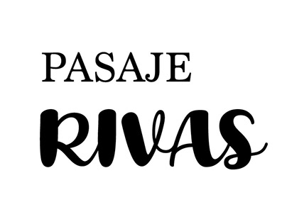 Póster Tipográfico Pasaje Rivas