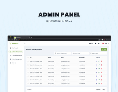 User Management Admin Panel