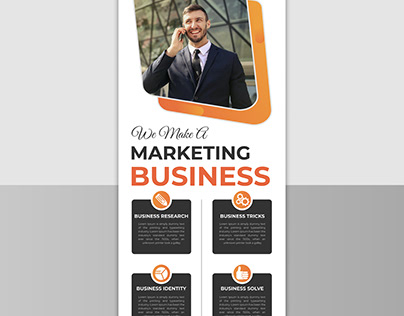 Creative business marketing roll up banner template