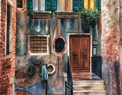 venice // watercolor exterior painting