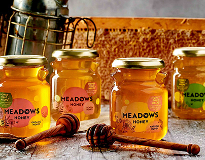 Meadows Honey, Packaging Illustrations