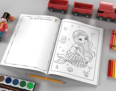 Mermaid coloring book