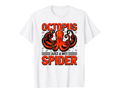 octopus t shirt design, Custom t shirt design.