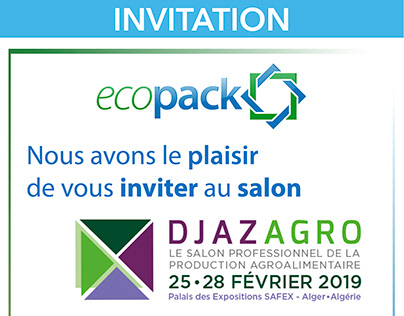 Invitation Ecopack for DjazAgro event