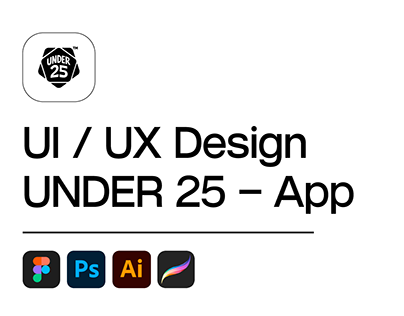 UI / UX Design for Under 25 - App