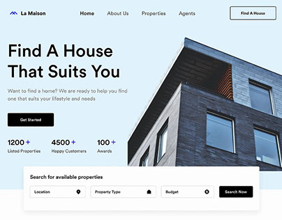 Elevate your home search with stylish Webflow design.