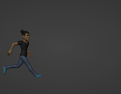 Run with jump animation (Slow & Fast motion)
