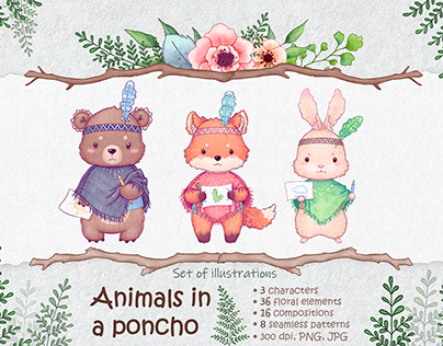 Animals in a poncho.