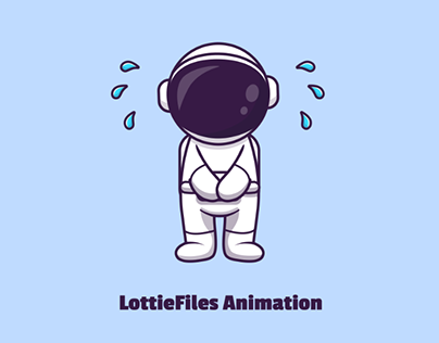 Crying a baby astronaut - LottieFiles