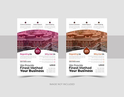 Corporate business flyer template design.