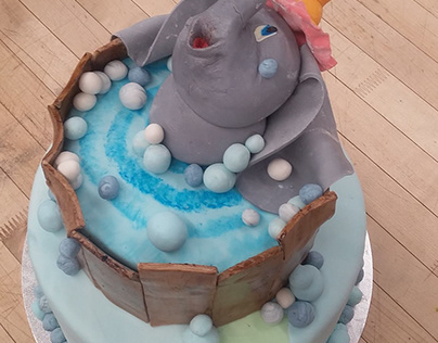 Anti-Gravity Elephant Cake