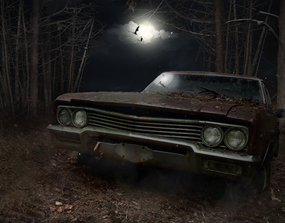 Dark Car (photomanipulation)