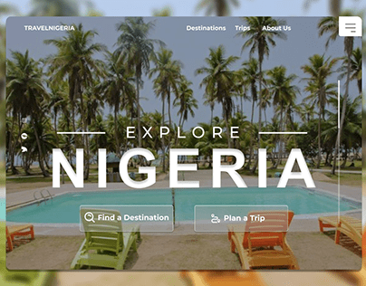 Landing page for a Travel agency