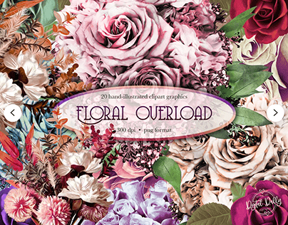 Floral Bouquet Clipart Bundle