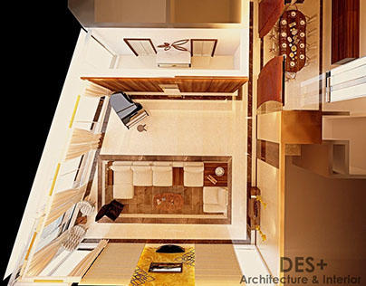 UDV - Worli - Residence Interior Design (Living Room)