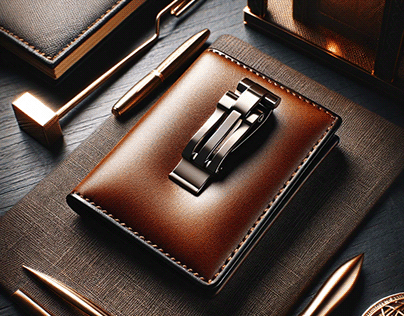 Cufflinks exclusive leather money clips