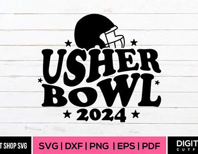Usher Bowl 2024 Bowl SVG Cut File