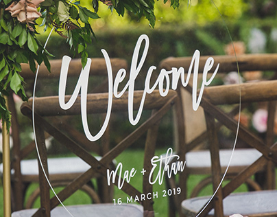 Clear Acrylic Welcome Sign Design