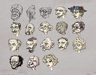 Character creation - heads and bodies.