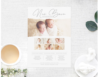 Printable Price Guide New Born Photography Template