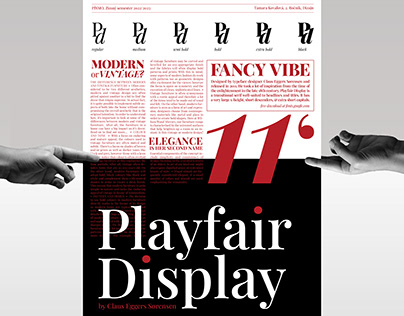 Font Specimen Brochure and poster- Playfair Display