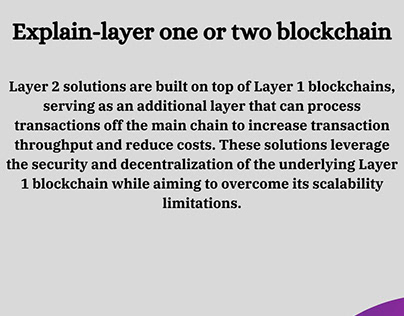 Explain-layer one or two blockchain