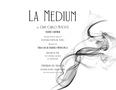 "La Medium" de Gian Carlo Menotti-Diseño escenografico.