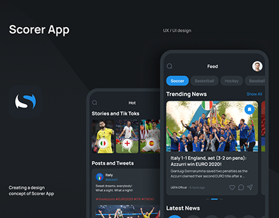 Scorer - sport mobile app