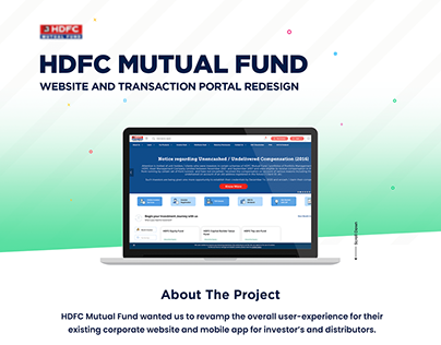 Mutual Fund Application Design - HDFC MF