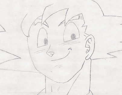 Goku Free Hand Pencil Drawing